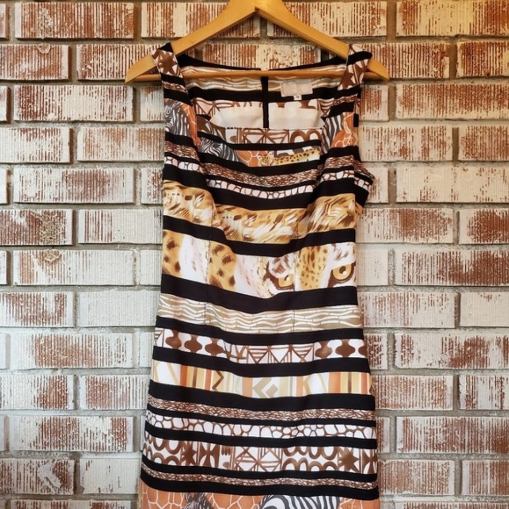 VINTAGE Alberto Mikali Safari Print Dress